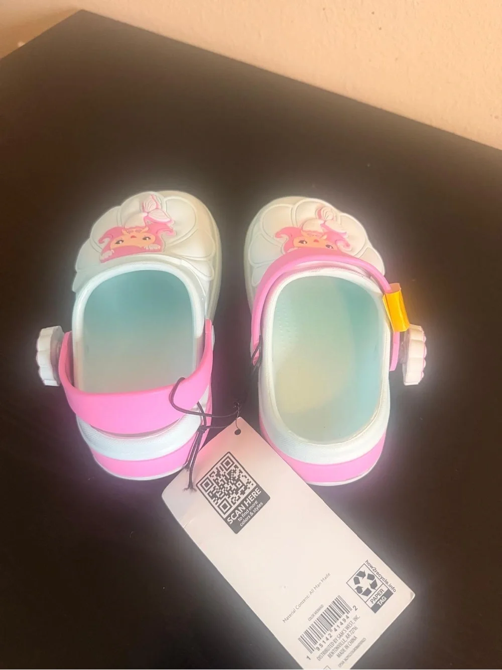 Kids Mermaid Clog Sandals in Light Blue and Pink - Cute Slip-On Shoes
